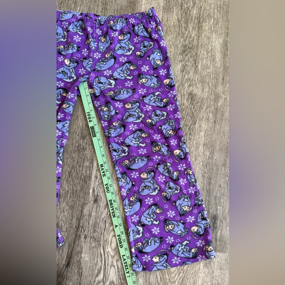 Disney Eeyore Pajama Lounge Pants Size Large Ankle Soft Fleece - Picture 9 of 9